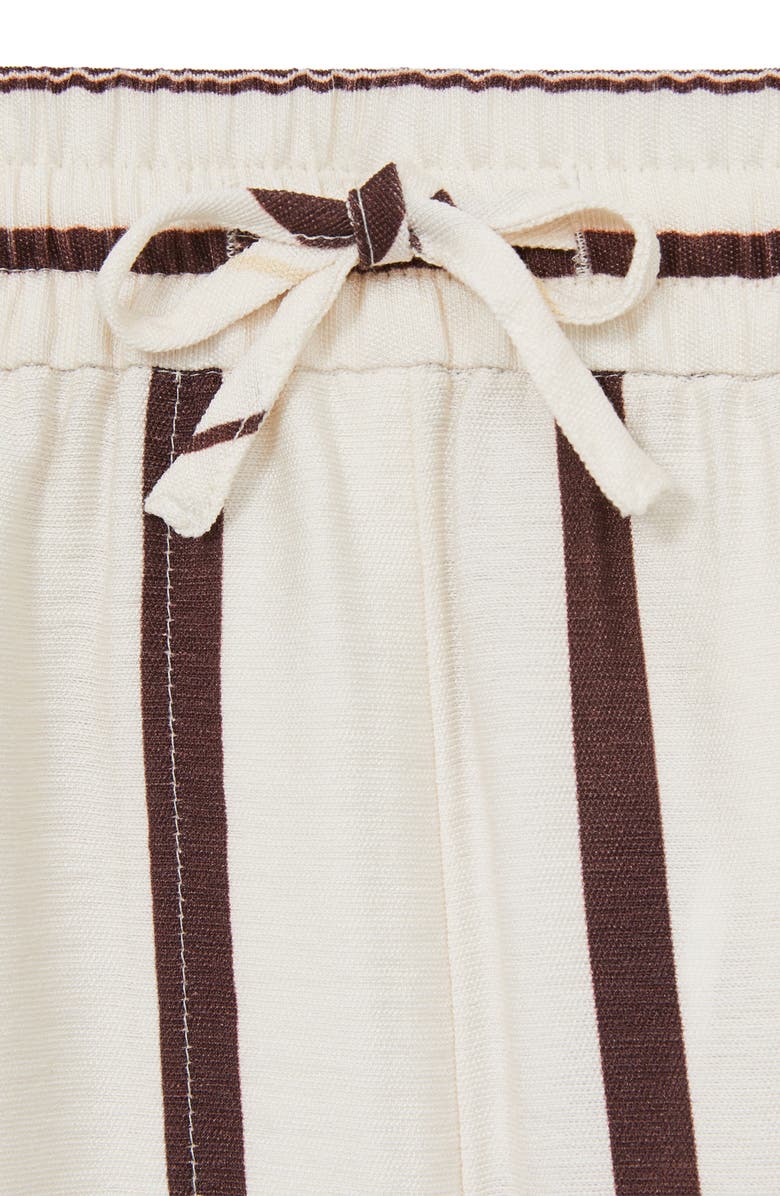 Reiss Carlota Stripe Cover-Up Shorts, Alternate, color, White/ Brown