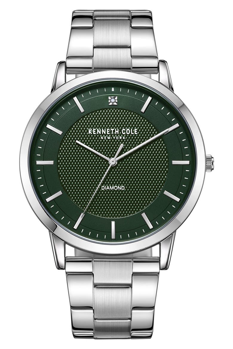 Diamond Bracelet Watch, 45mm, Main, color, SILVER