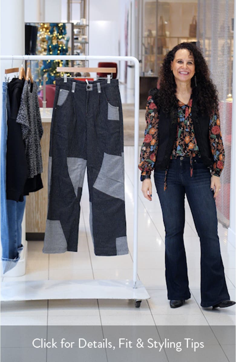 This or That Patchwork Wide Leg Pants, sales video thumbnail