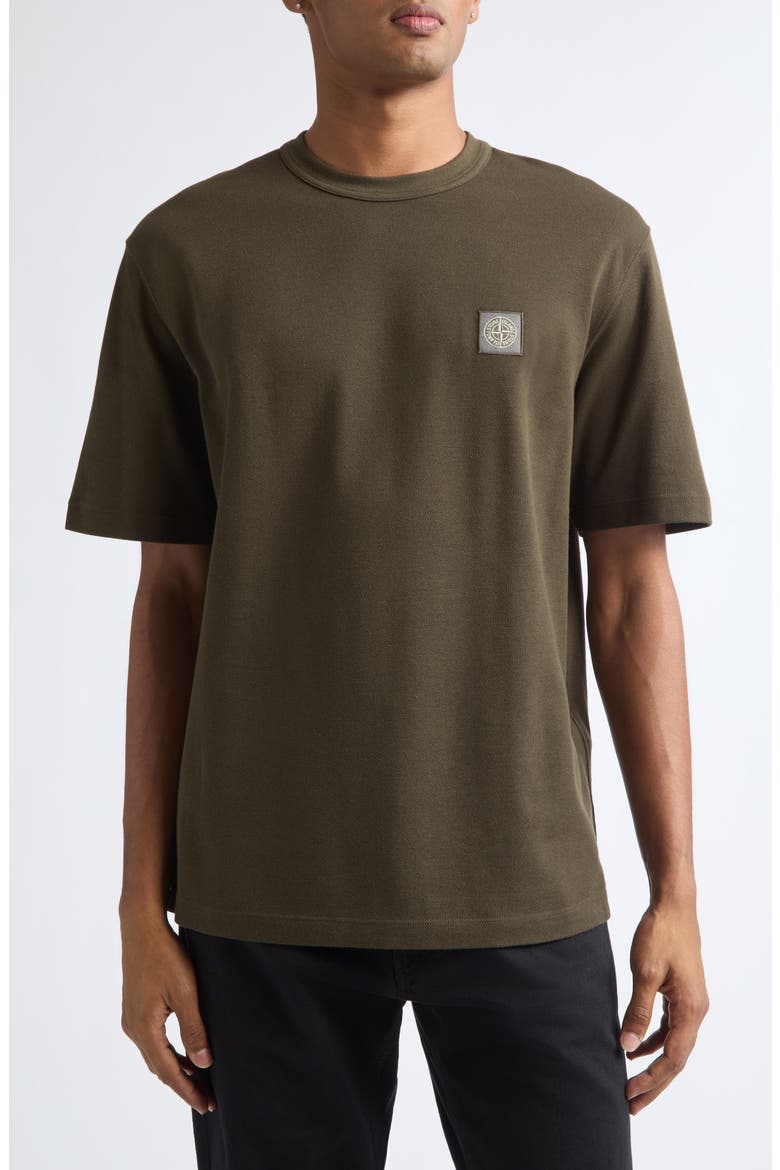 Compass Logo Patch Short Sleeve T-Shirt, Main, color, V0078 COAL GREY