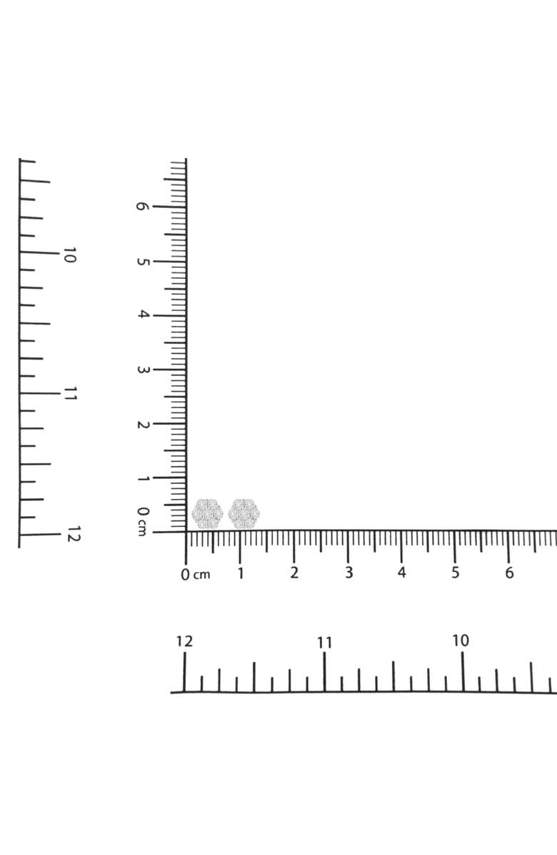 Haus of Brilliance 14K White Gold 3 cttw Diamond Floral Cluster Stud Earring, Alternate, color, White
