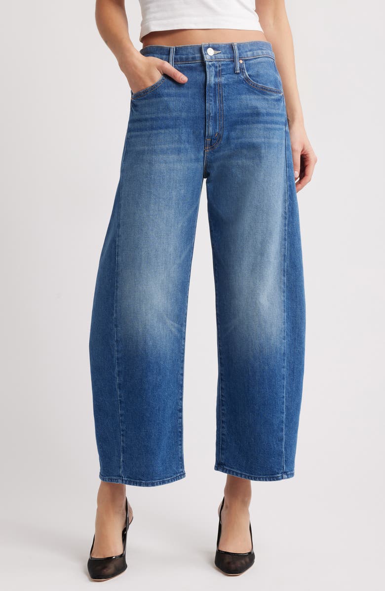 MOTHER The Full Pipe Flood High Waist Barrel Leg Jeans, Main, color, 