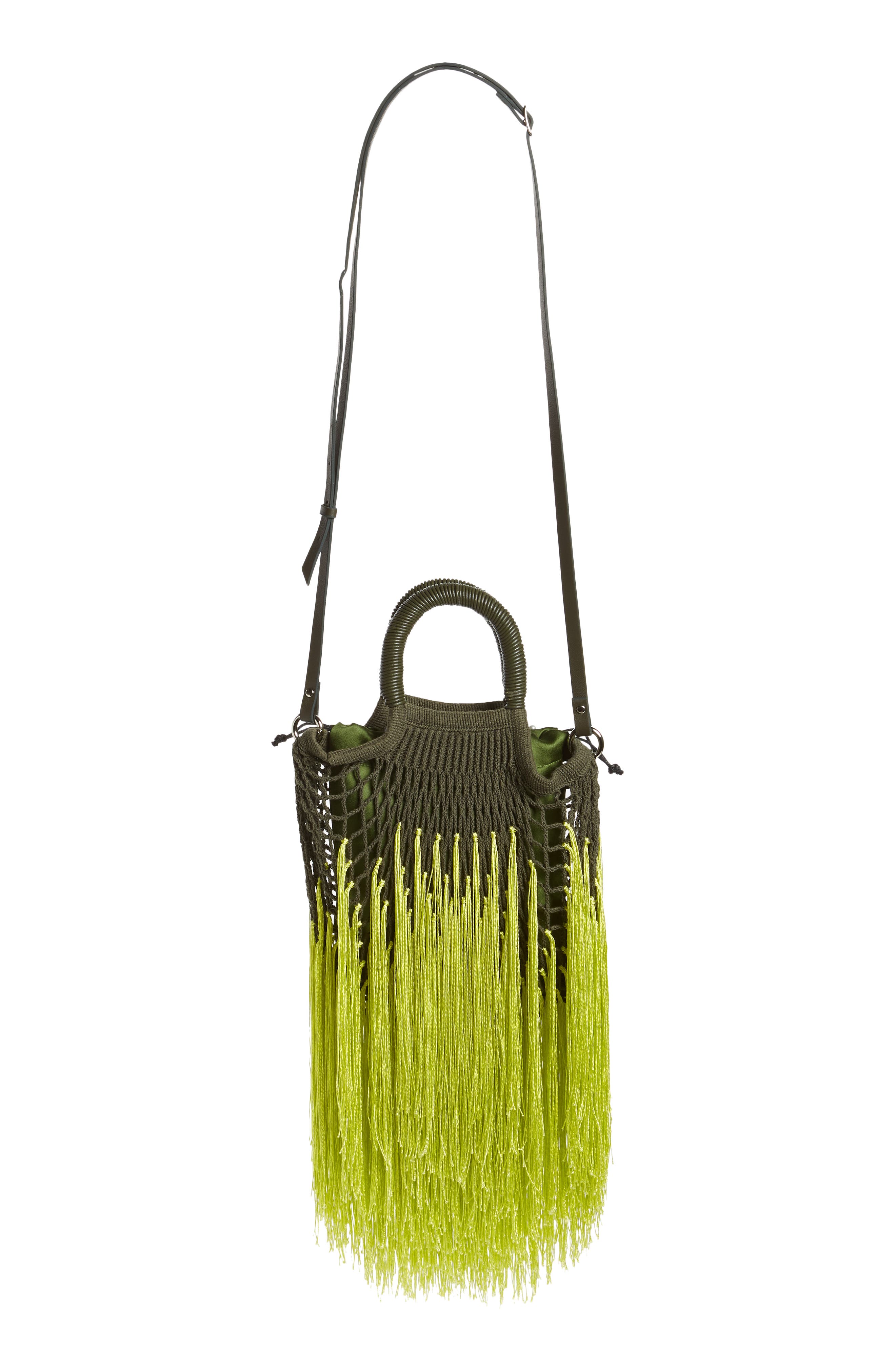 Petit Kouraj Mini Fringe Top Handle Bag, Alternate, color, 