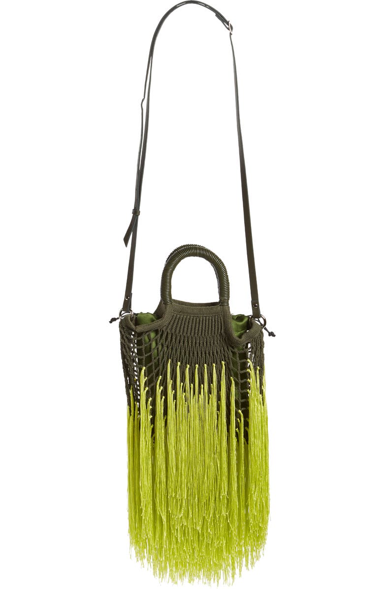 Petit Kouraj Mini Fringe Top Handle Bag, Alternate, color,