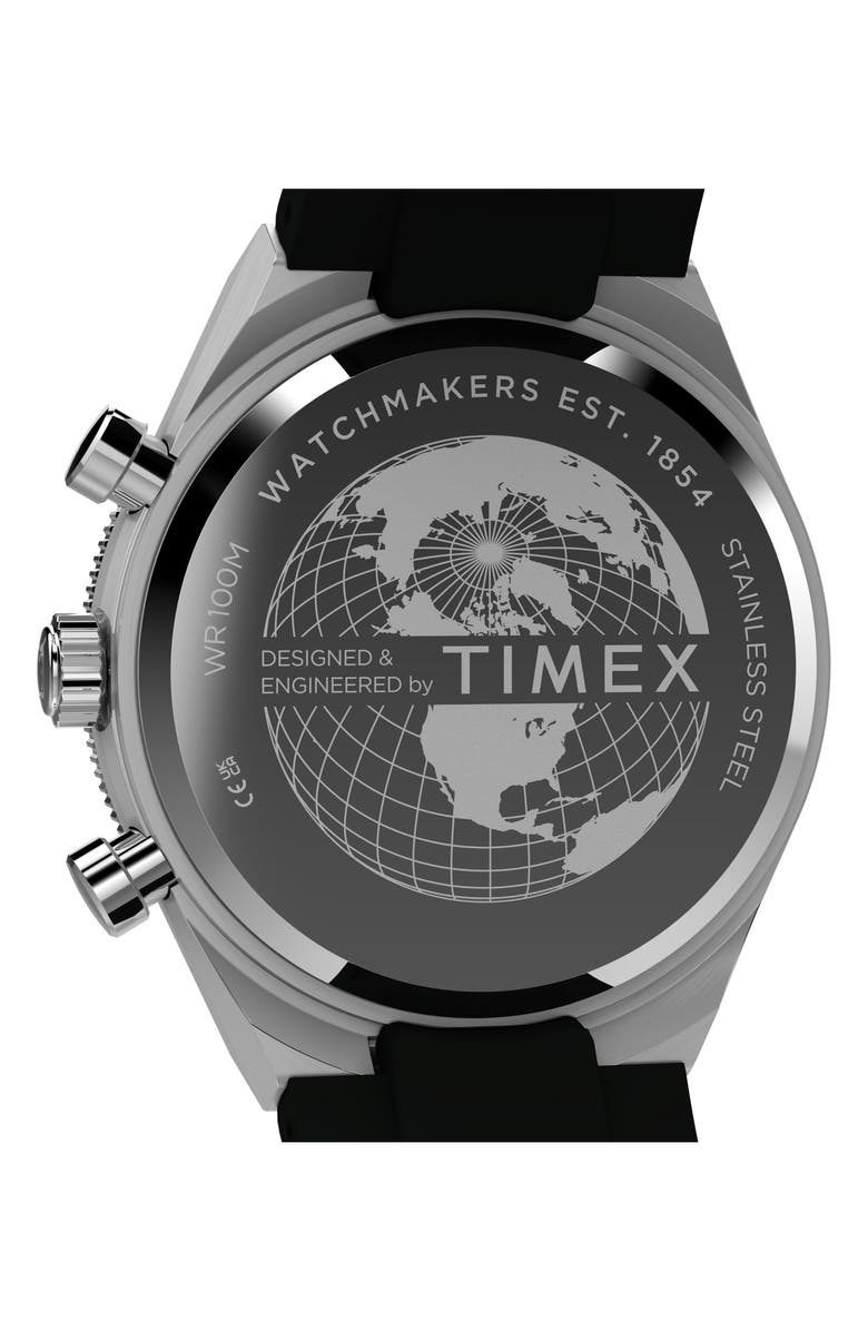 Timex<sup>®</sup> Continental Silicone Strap Watch, 40mm, Alternate, color, Silver-Tone