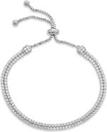 SUZY LEVIAN Double Strand Pavé Bolo Slider Bracelet