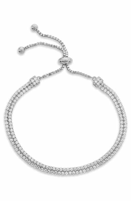 SUZY LEVIAN Double Strand Pavé Bolo Slider Bracelet