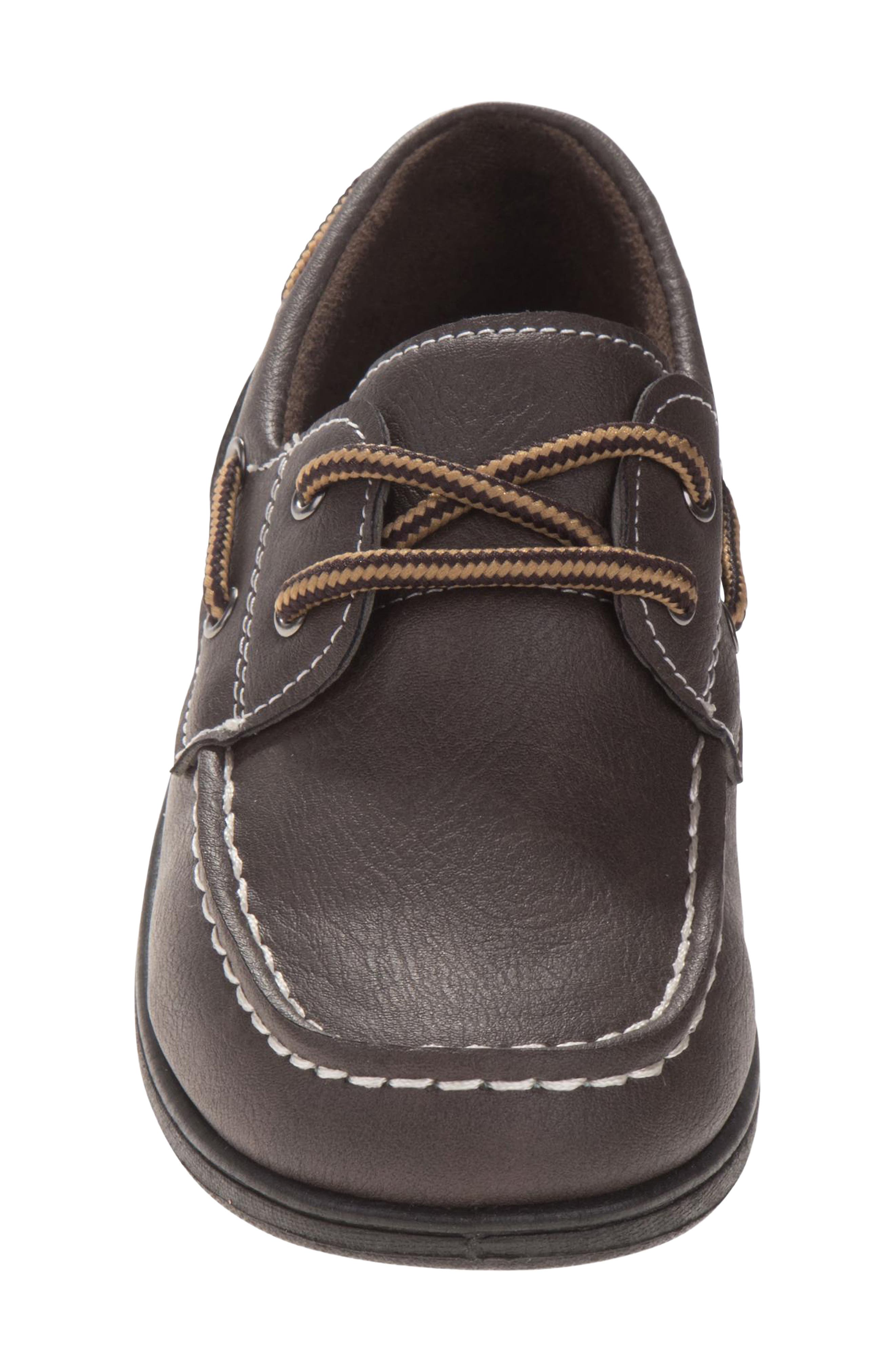 Kids' Casual Boat Shoe Loafer, Alternate, color, BROWN