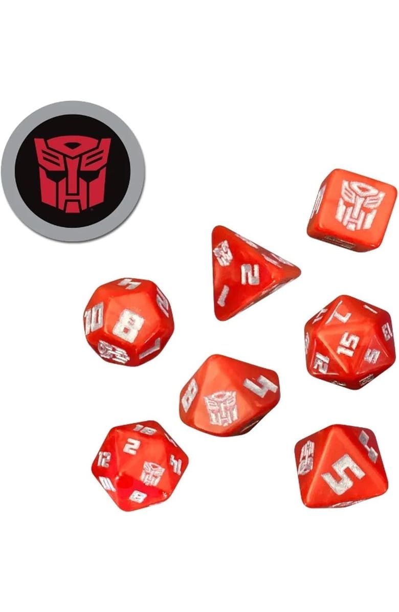 Renegade Game Studios Transformers Roleplaying Game Dice Set, Alternate, color, Red