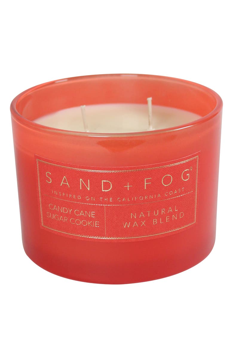 SAND AND FOG Candy Cane Sugar Cookie Two-Wick Candle, Alternate, color, 