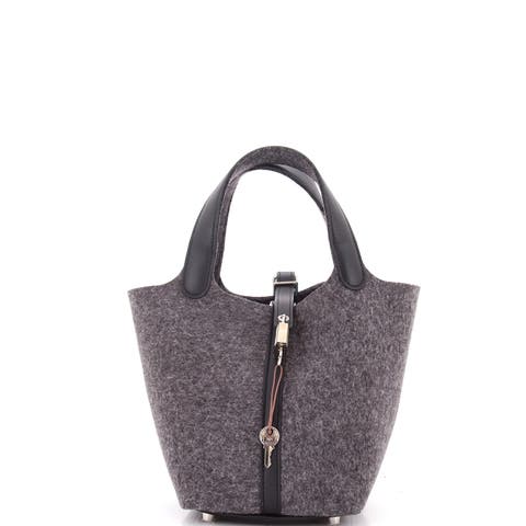 Picotin Lock Bag Felt with Leather PM