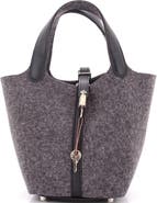 Pre-Owned Hermes Picotin Lock Bag Felt with Leather PM