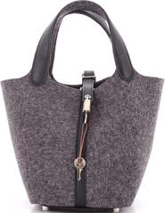 Pre-Owned Hermes Picotin Lock Bag Felt with Leather PM