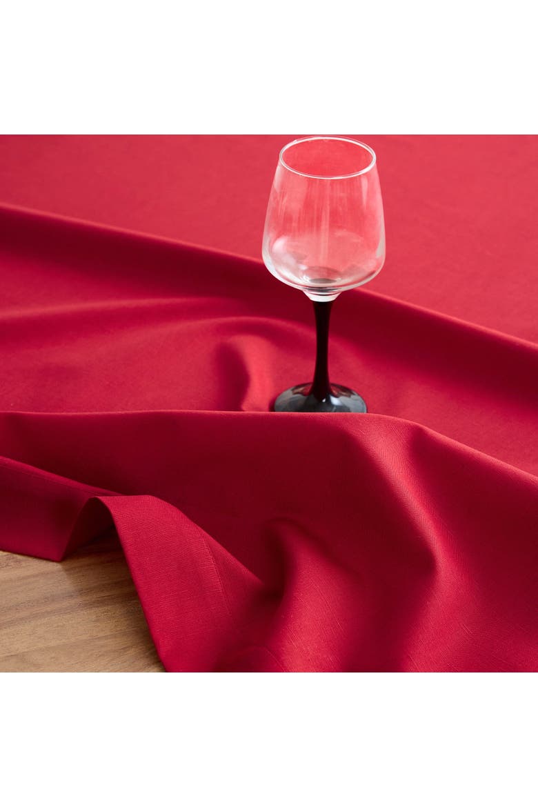 Dru Cotton Linen Solid Table Runner, Alternate, color, Scarlet Red