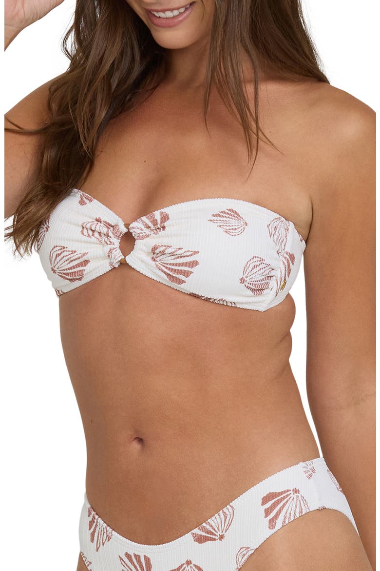 Sandy Shells Rio Bandeau Bikini Top, Alternate, color, SALT CRYSTAL