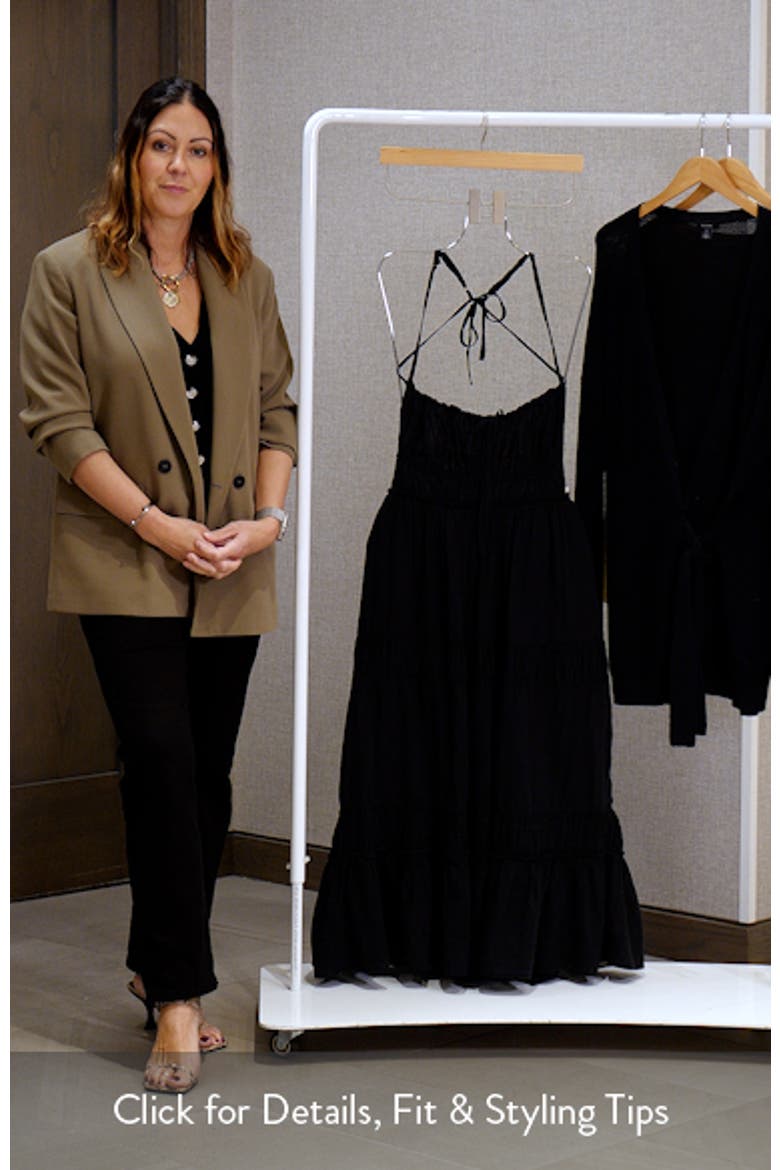 Taking Sides Tiered Cotton Maxi Dress video