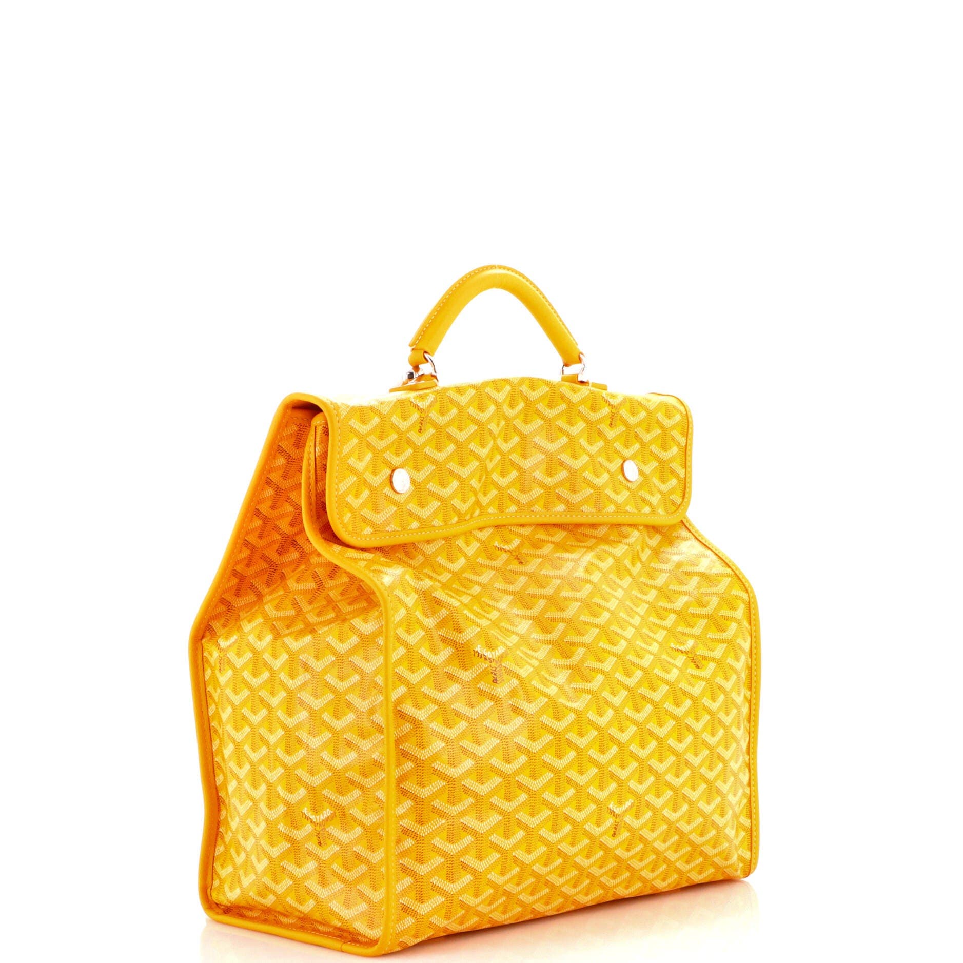 Pre-Owned Goyard Saint Leger Briefcase Backpack Coated Canvas, Alternate, color, Yellow