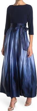 SL FASHIONS 3/4 Length Sleeve Ombre Dress