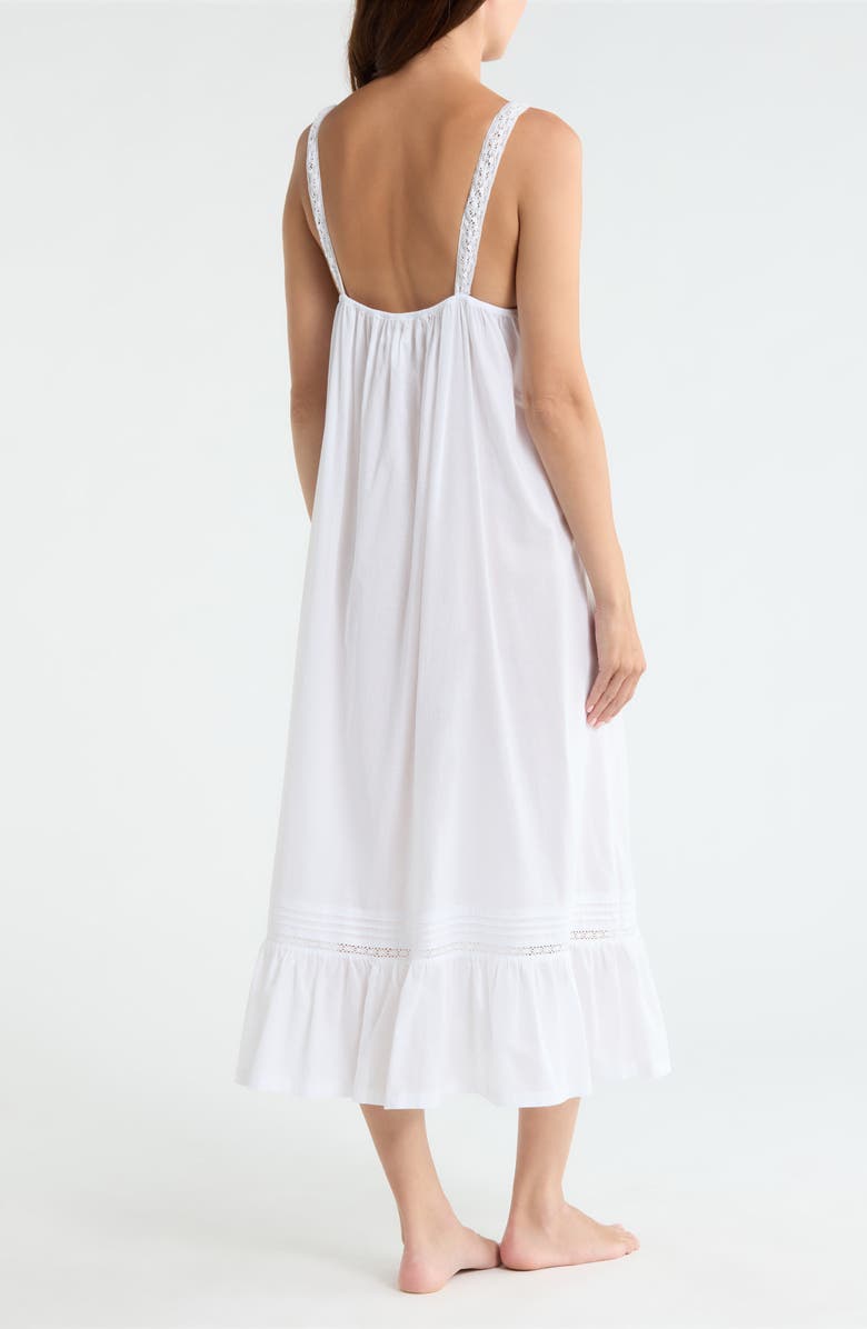 Nordstrom Peached Cotton Lawn Nightgown, Alternate, color, White