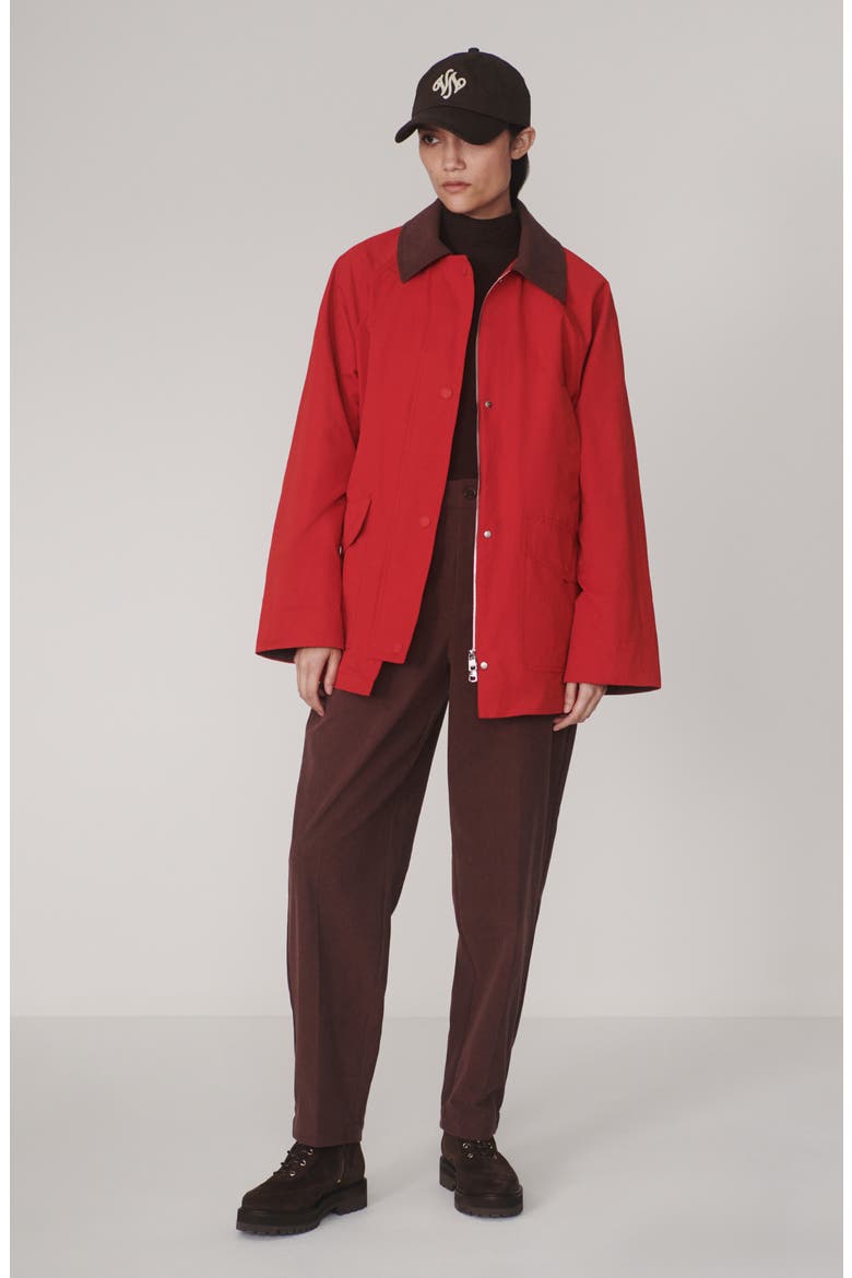 Rylan Mid Length Jacket, Alternate, color, WASHED RED