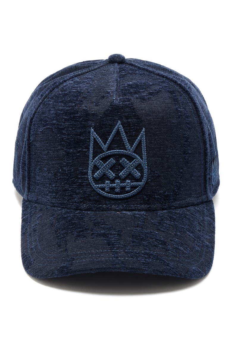 A-Frame Jacquard Adjustable Trucker Hat, Main, color, NAVY