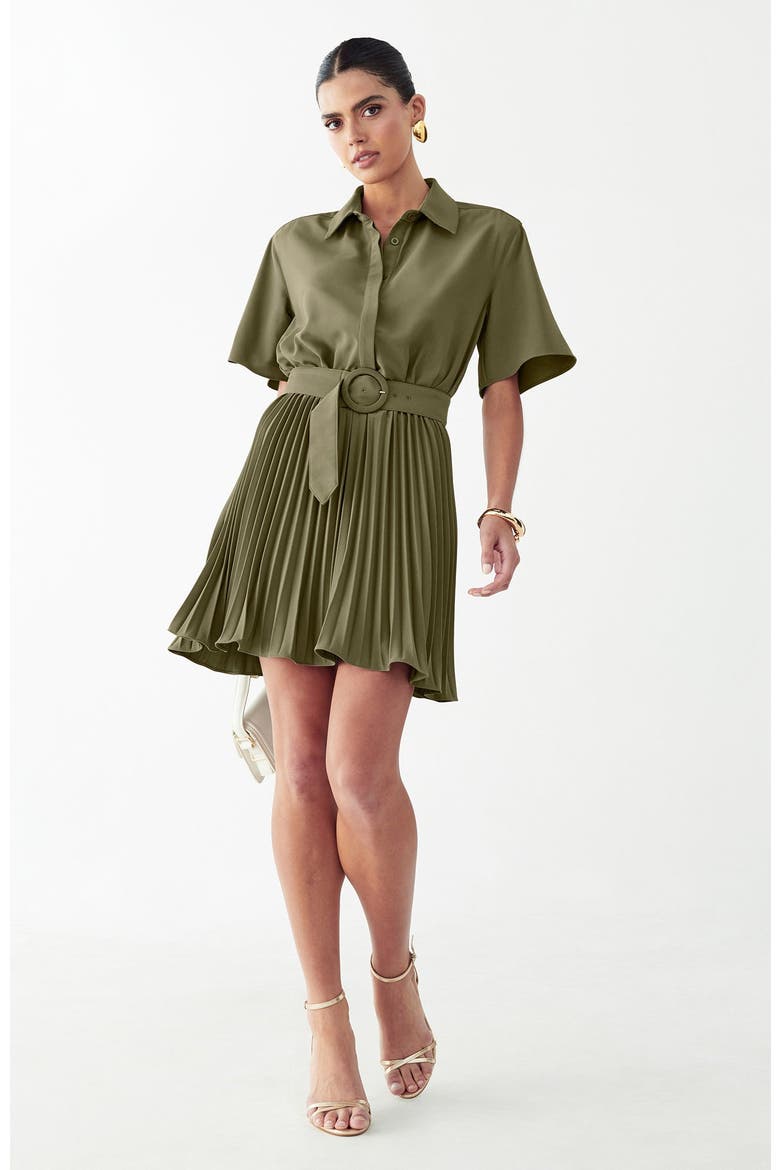 Mckenzi Mini Dress, Alternate, color, Olive