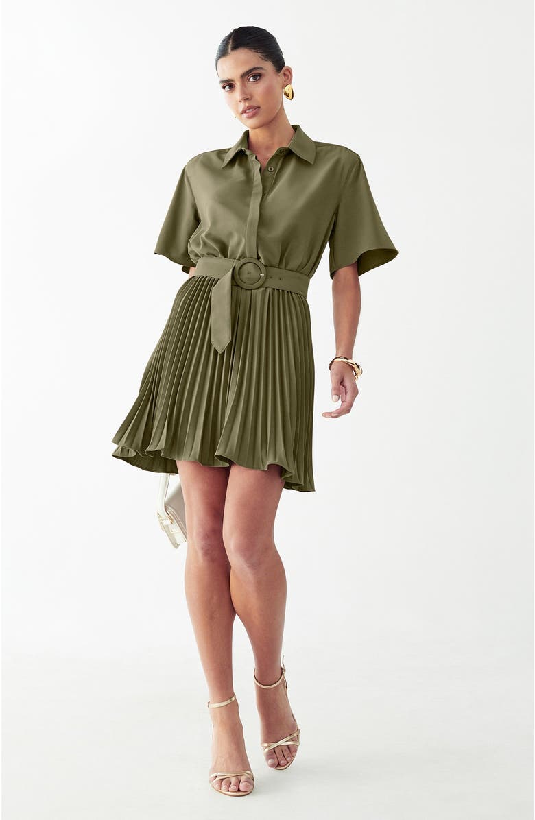 WILLA Mckenzi Mini Dress, Alternate, color, Olive