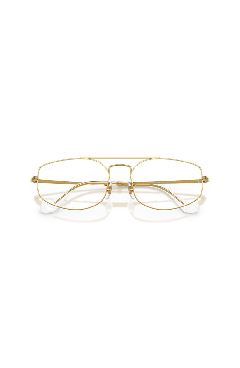 Ray-Ban 56mm Irregular optical glasses, Alternate, color, Gold