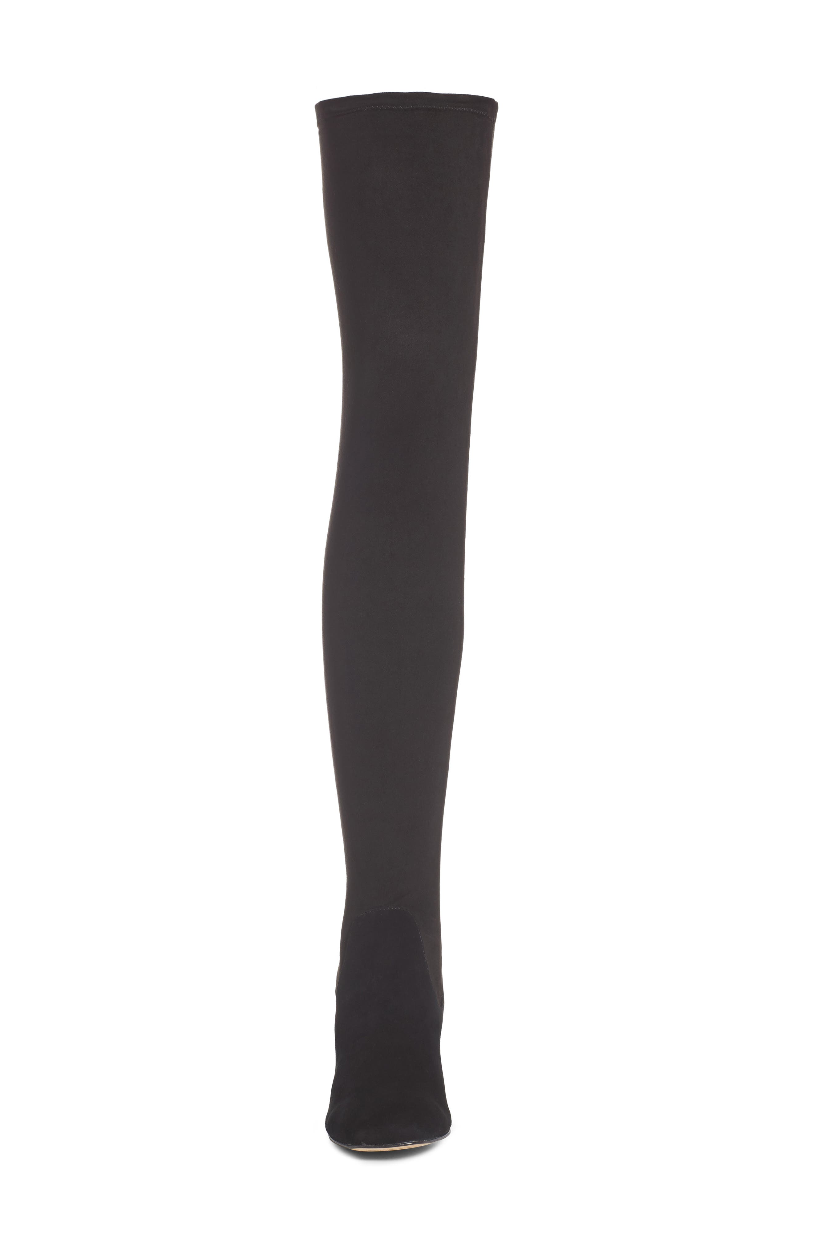 Sobrina Over the Knee Boot, Alternate, color, BLACK SUEDE/ BLACK FABRIC