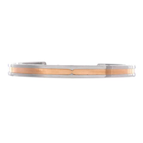 B.Zero1 Cuff Bracelet Stainless Steel and 18K Rose Gold