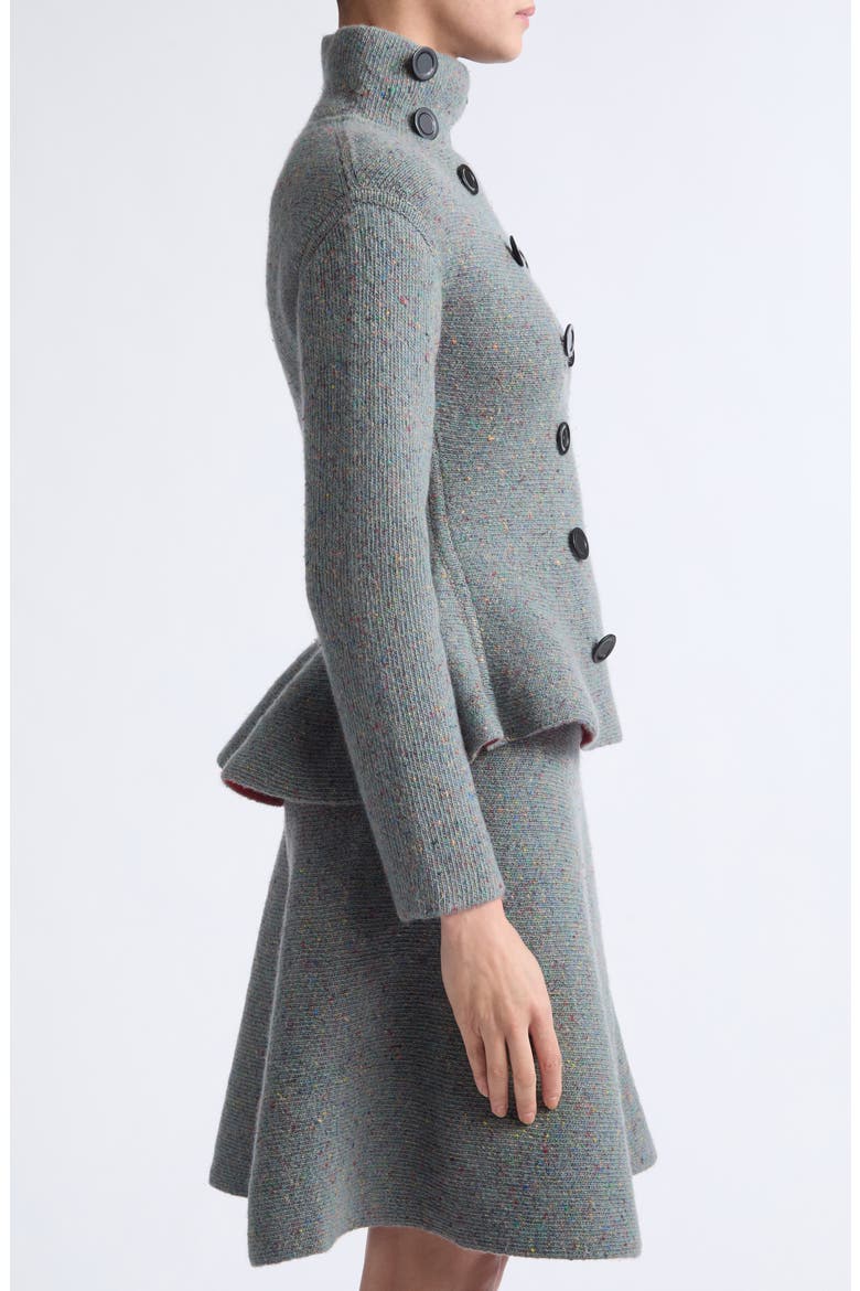 Capucine Wool Donegal Sweater Jacket, Alternate, color, BLUE MULTI