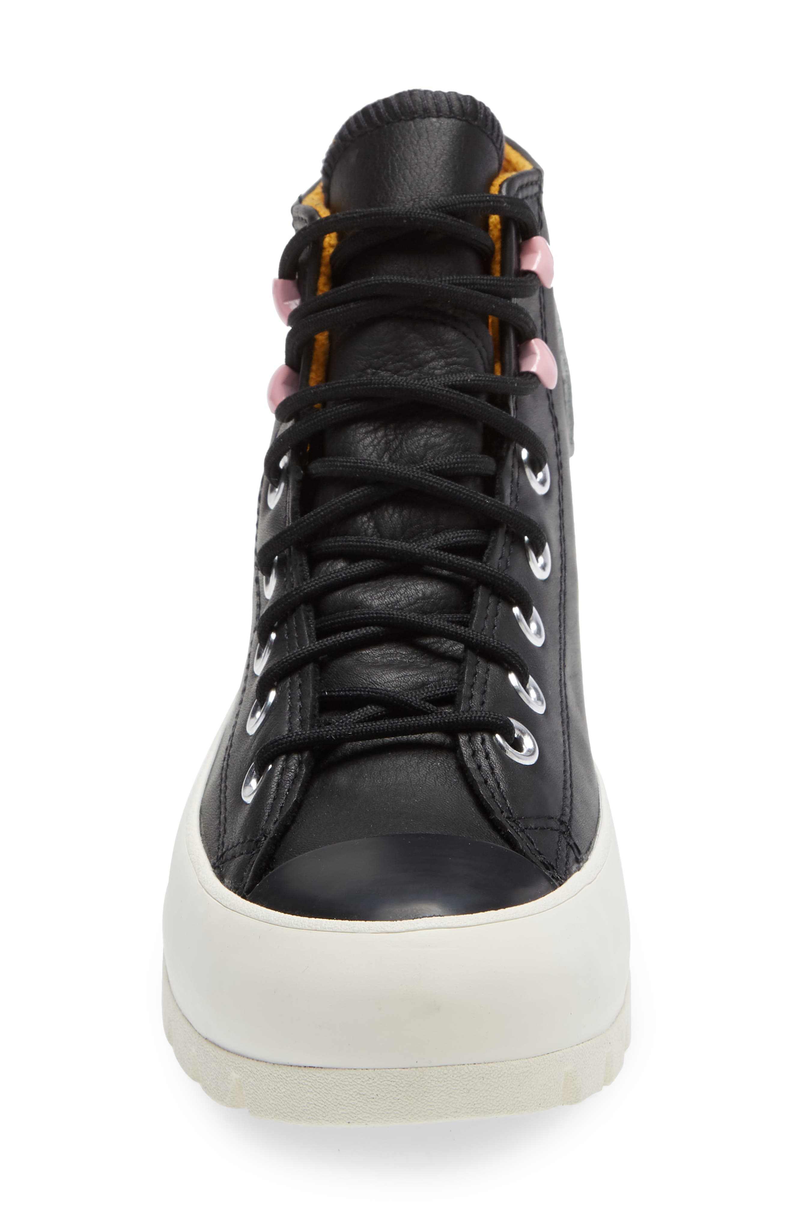 Chuck Taylor® All Star® Gore-Tex® Waterproof Lugged High Top Sneaker, Alternate, color, BLACK/ SAFFRON YELLOW/ EGRET