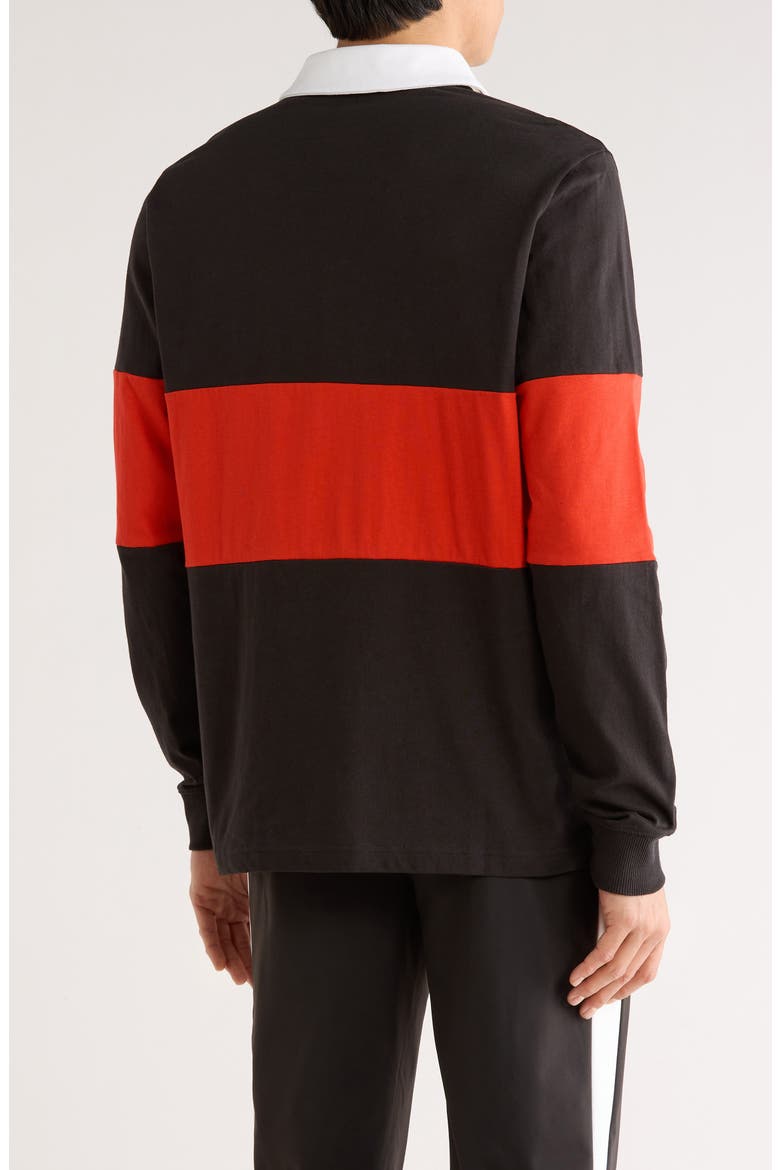 Sport Colorblock Long Sleeve Rugby Polo, Alternate, color, PUMA BLACK