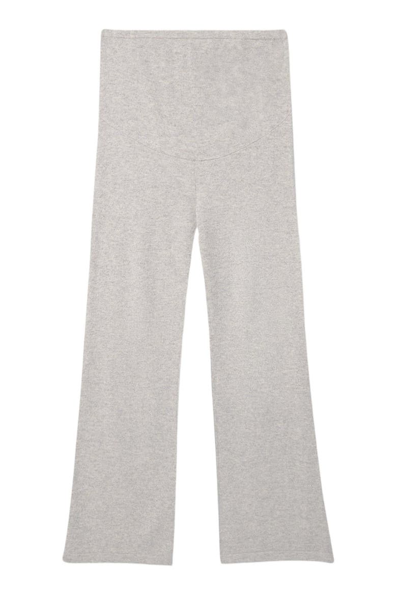 Wide-Leg Knitted Maternity Cashmere Pants, Alternate, color, dawn blue