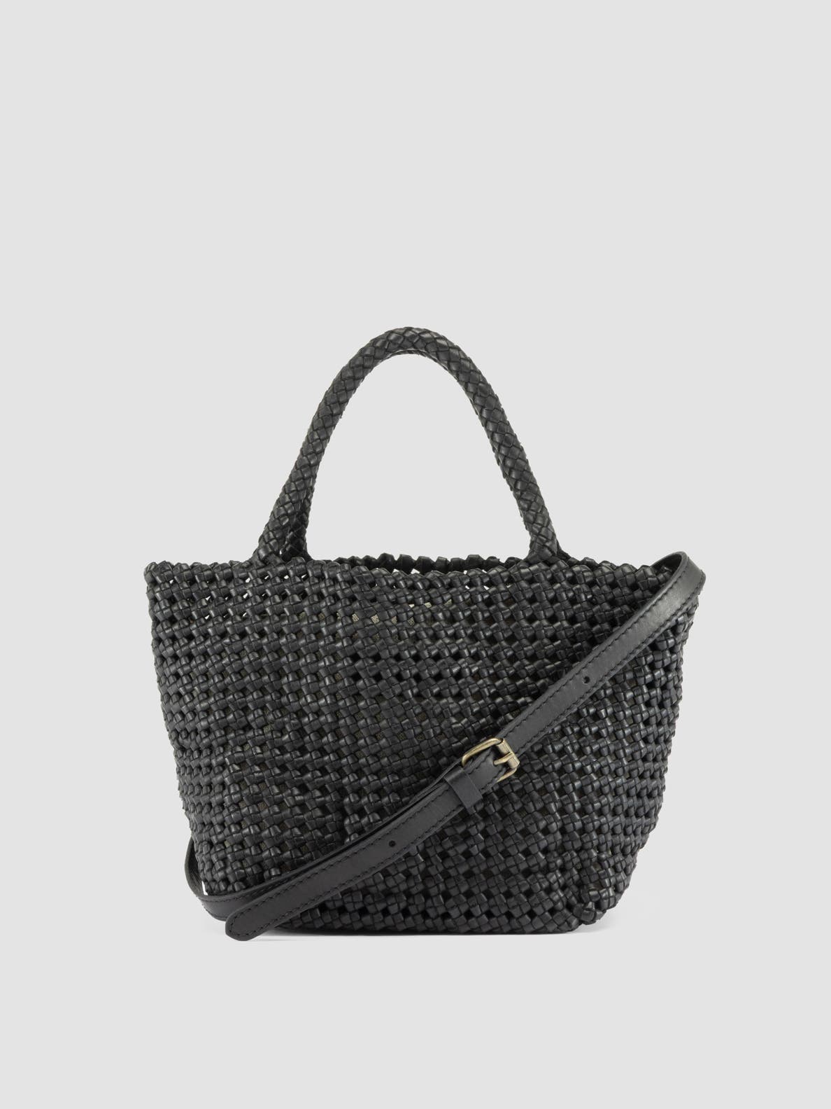 Officine Creative Vicky 001 Hand-Woven Mini Bag, Main, color, Black