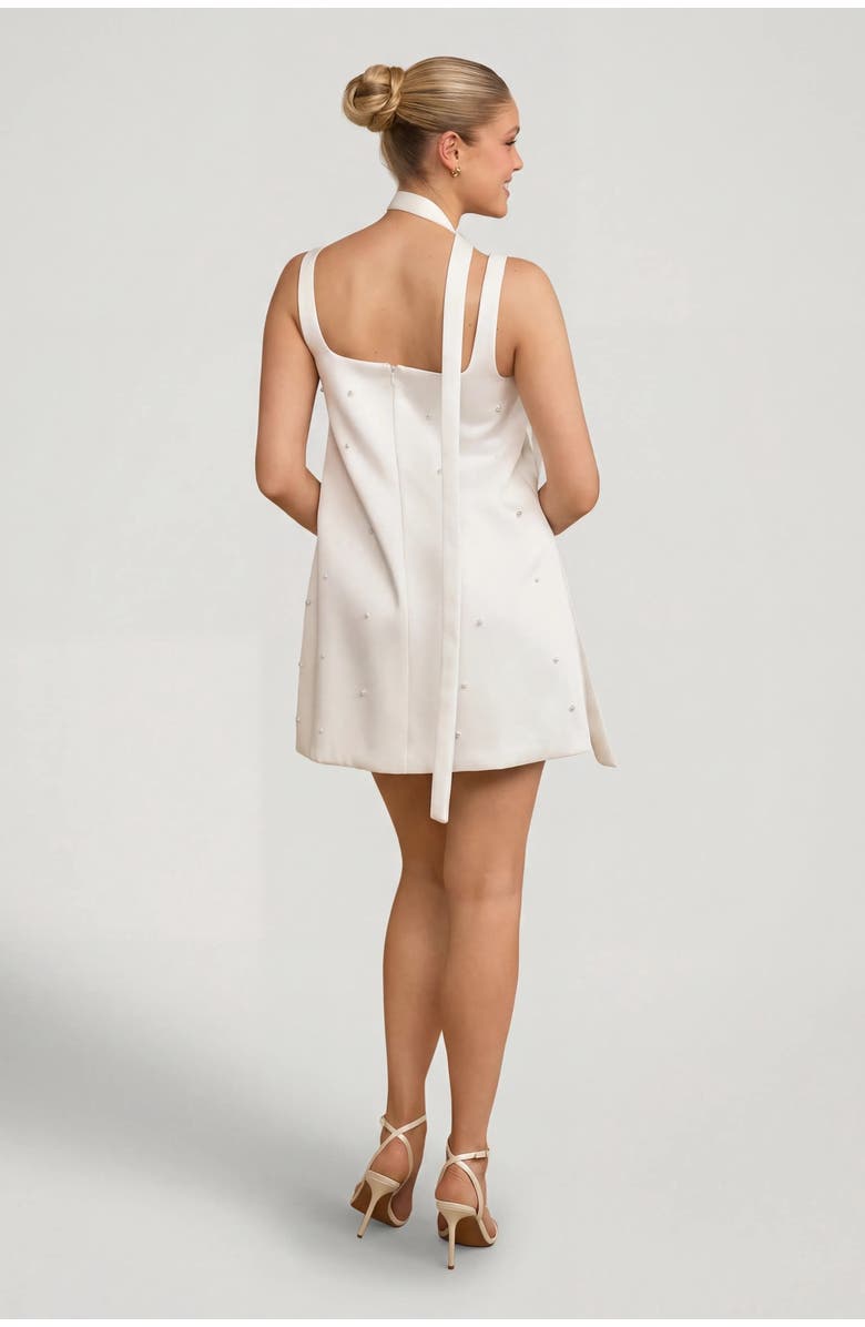 Six Stories Anya Scatter Bead Mini Dress, Alternate, color, White