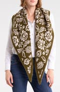 Vince Camuto Folk Floral Jacquard Triangle Scarf