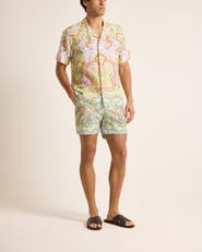 Orlebar Brown Maitan Linen Relaxed Fit Linen Fairground Shirt