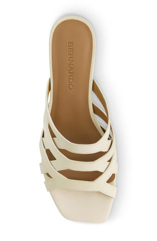 Bernardo Jacin Low Block Heel Sandal In White