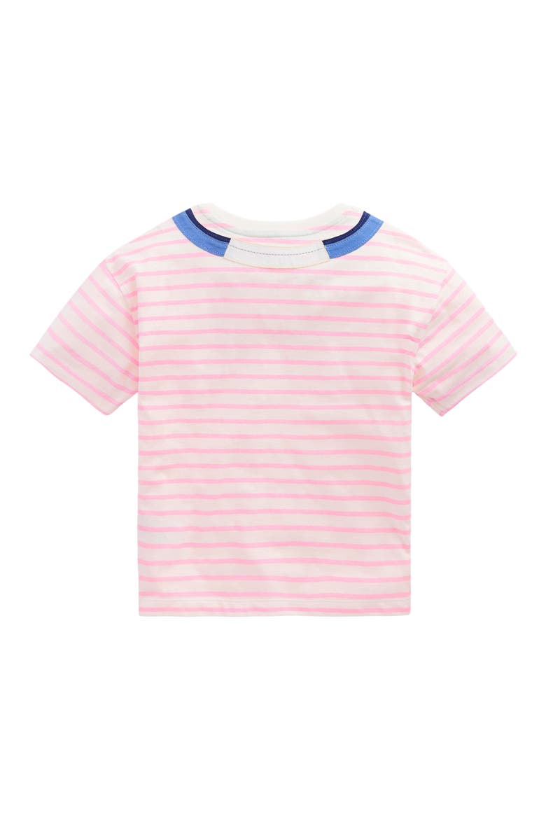 Kids' Stripe Headphones Appliqué Relaxed Cotton T-Shirt, Alternate, color, FORMICA PINK/ IVORY HEADPHONES