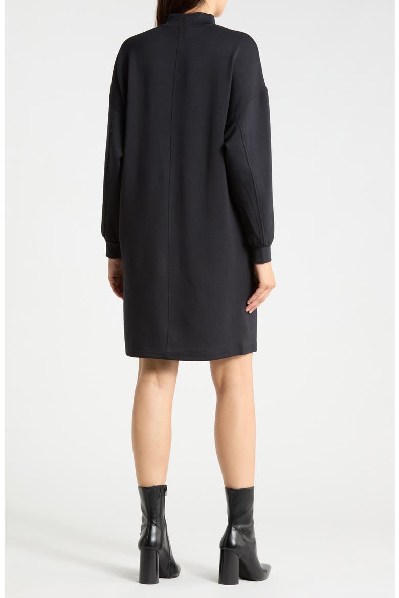 Long Sleeve Mock Neck Sweater Dress, Alternate, color, BLACK