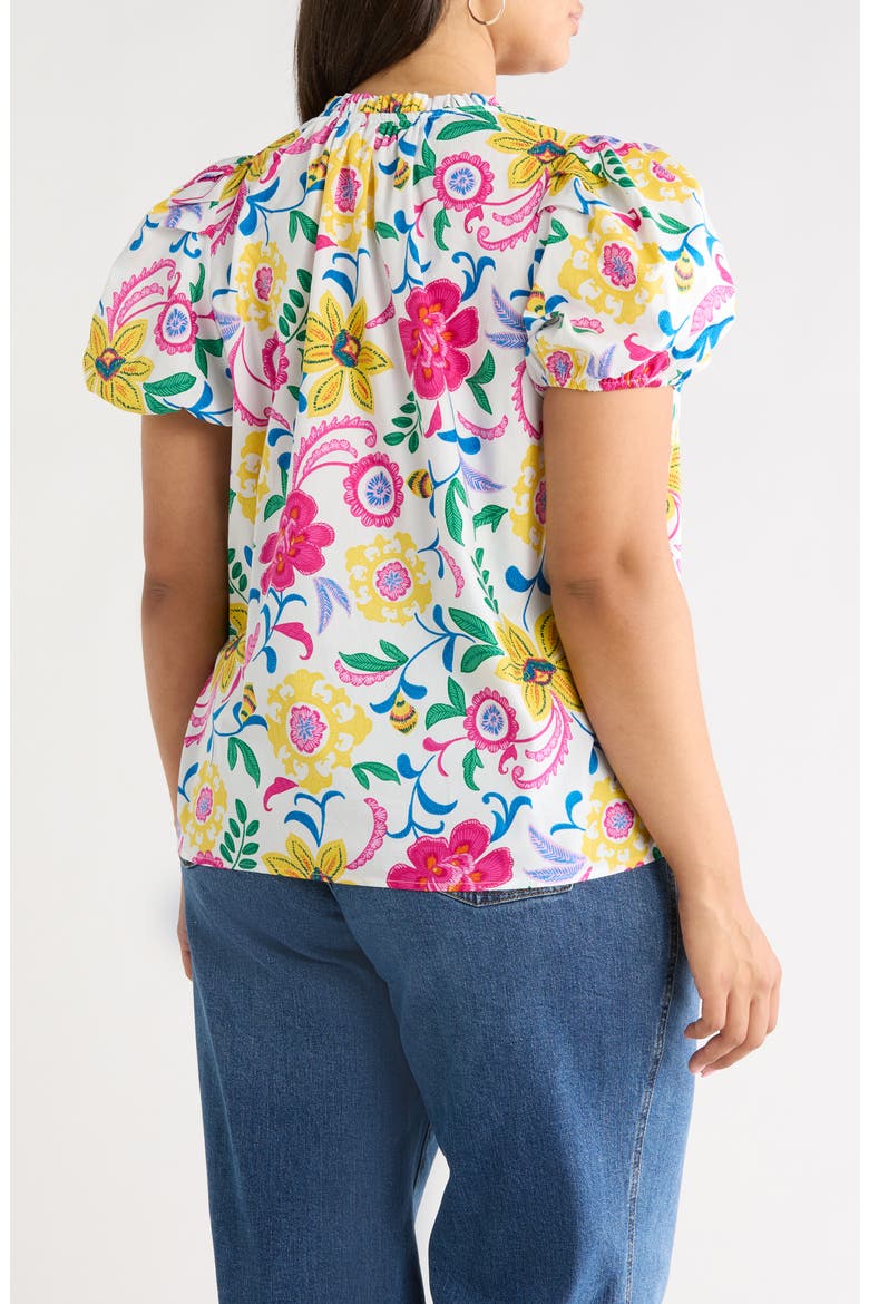 Kress Floral Print Top, Alternate, color, WHITE MULTI