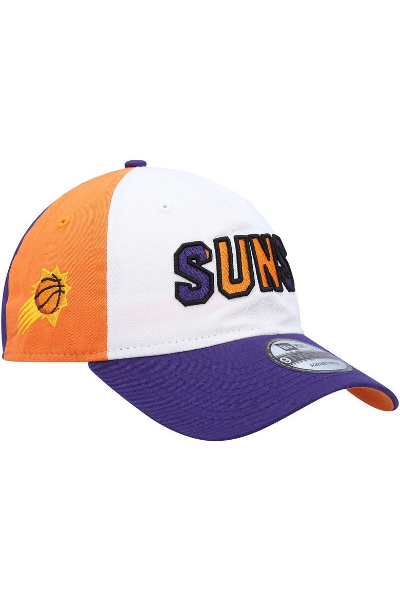 Men's New Era  White/Purple Phoenix Suns Back Half 9TWENTY Adjustable Hat, Alternate, color, White