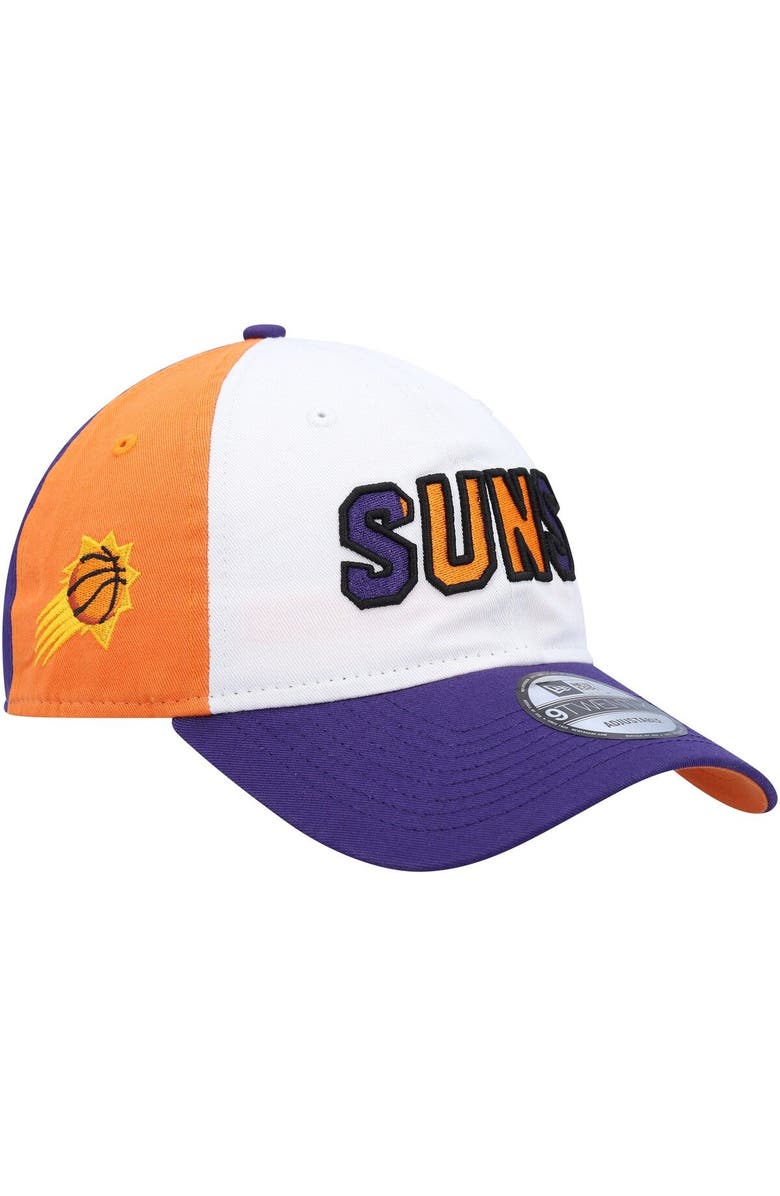 New Era Men's New Era White/Purple Phoenix Suns Back Half 9TWENTY Adjustable Hat, Alternate, color, White