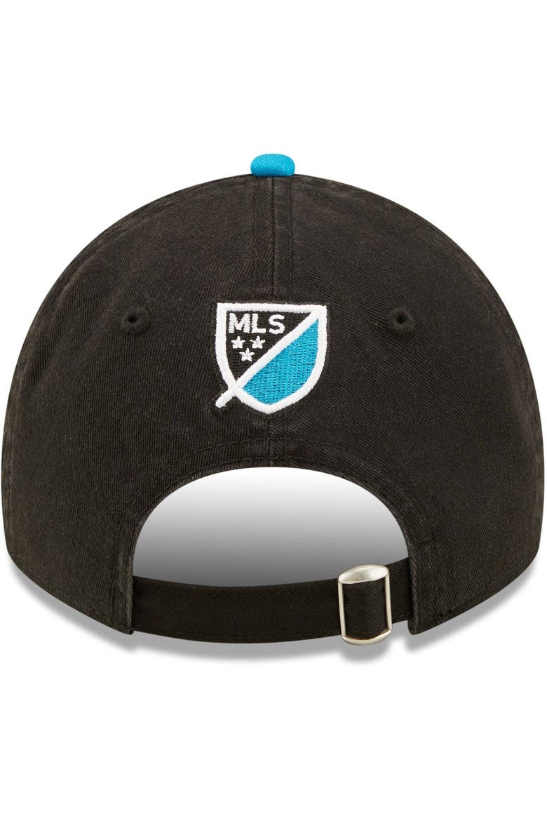 Men's New Era Black/Blue Charlotte FC Team 9TWENTY Adjustable Hat, Alternate, color, Blue