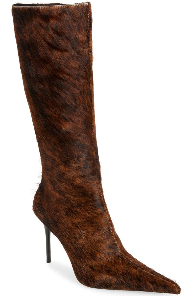 Jeffrey Campbell Proposal Pointed Toe Boot, Main, color, Black Brown Longhair