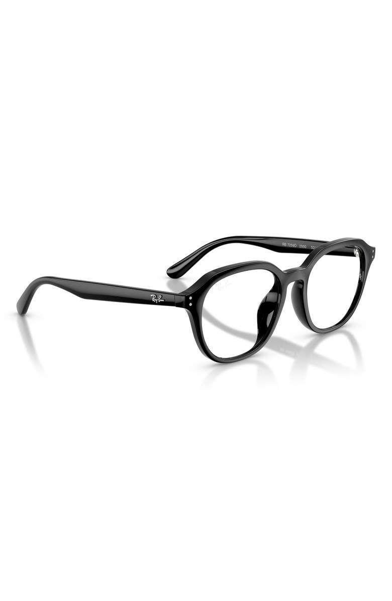 Ray-Ban 52mm Square Optical Glasses, Alternate, color, Black