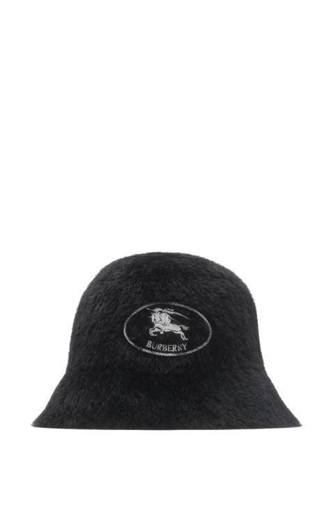 Knight Stamp Faux Fur Bucket Hat