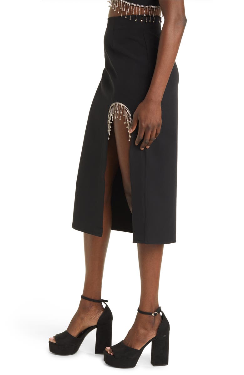SOMETHING NEW Coco Embellished Slit Midi Skirt, Alternate, color,