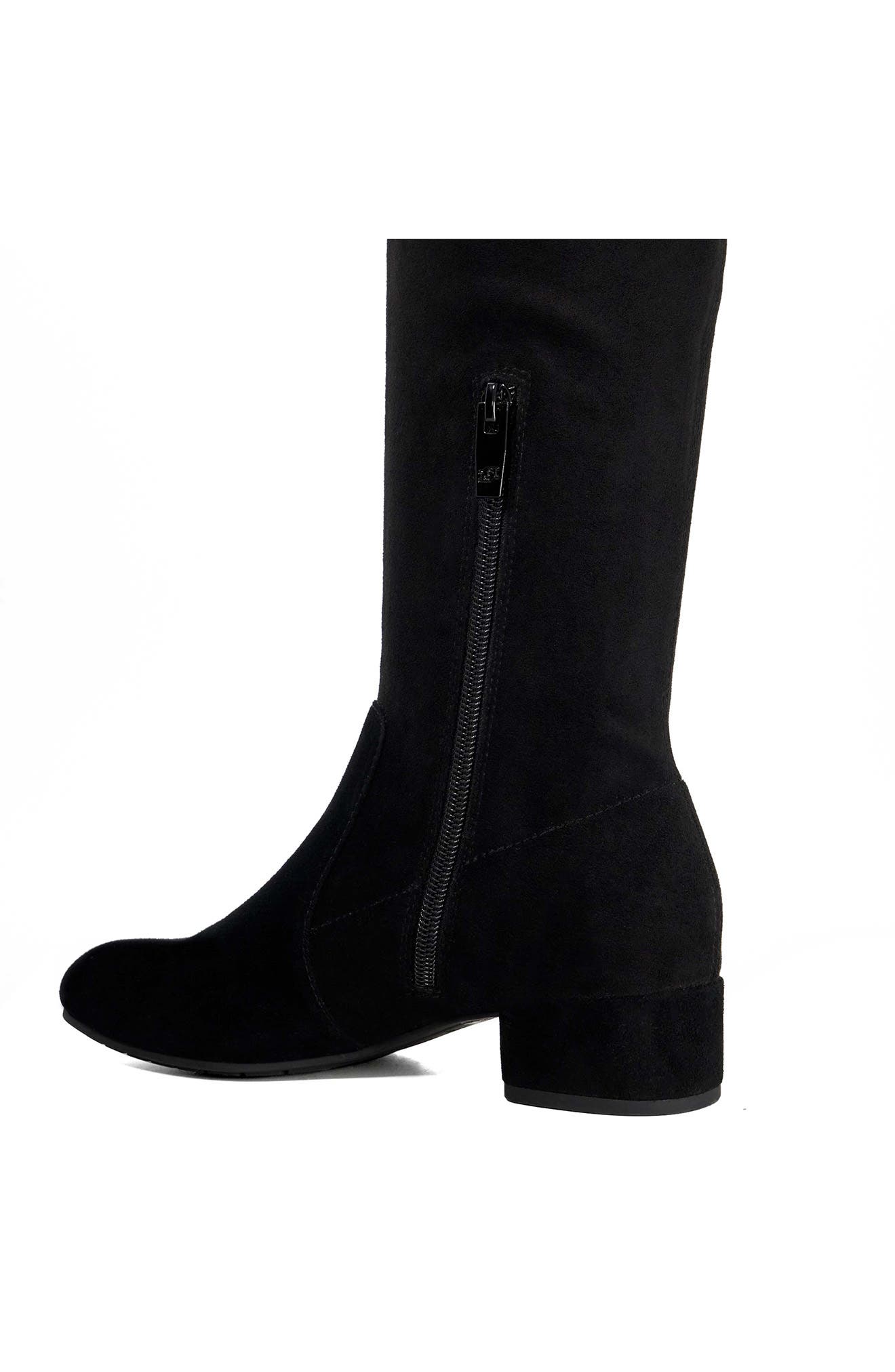 Dune London Topsy Knee High Boot, Alternate, color, Black